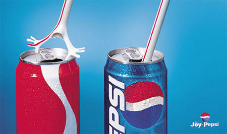 百事可乐 创意 平面广告,充分展现了百事可乐饮料可口吸引人,并能